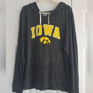 Iowa Hawkeyes Charcoal Hoodie with Yellow Logo 2x